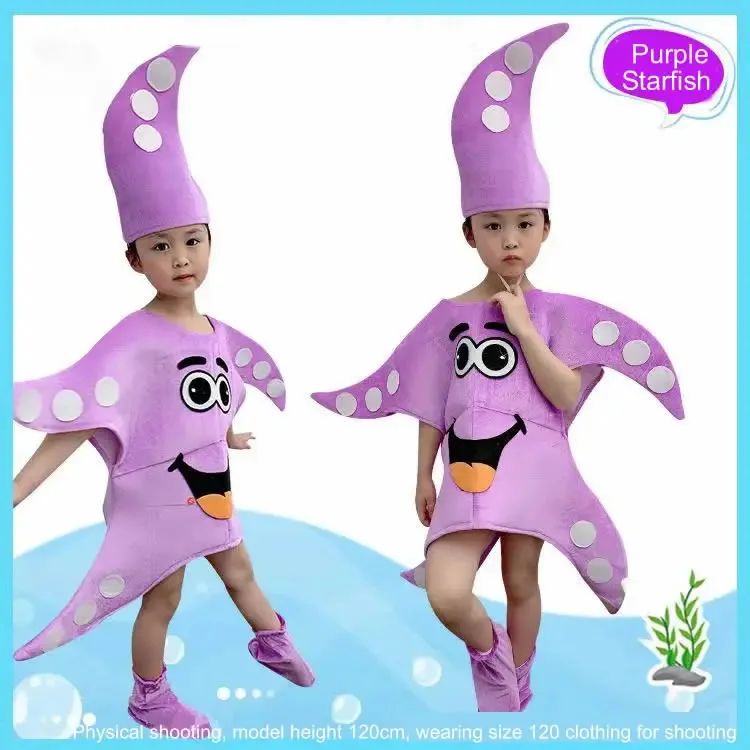 Sea Turtle Cosplay Costume Children‘s Marine animals Performance Clothing Set Hat Clothes Shoe Kids Anime Octopus Shark Dolphin