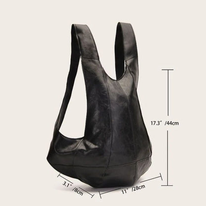 Fashionable retro and unique Beetle backpack, made of Crazy Horse plant tanned soft PU leather, suitable for both men and women