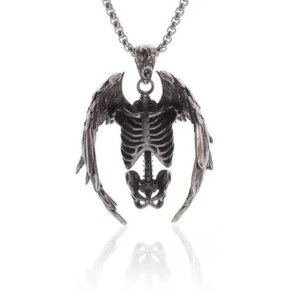 Colar Pingente Ceifador da Morte Gótico Misterioso Diabo Masculino Personalidade Punk Retro Halloween Joias da Moda