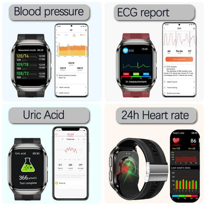 New Air Pump Airbag True Blood Pressure Health Measure Smart Watches Men Micro Physical Examination Fitness Sport SmartWatch NFC