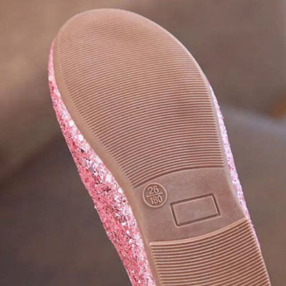 2025 Girls Ballet Flats Dance Party Girls Shoes Fashion Crystal Shoes Bling Princess Performnce 5-12 Years Kids Shoes CSH1173