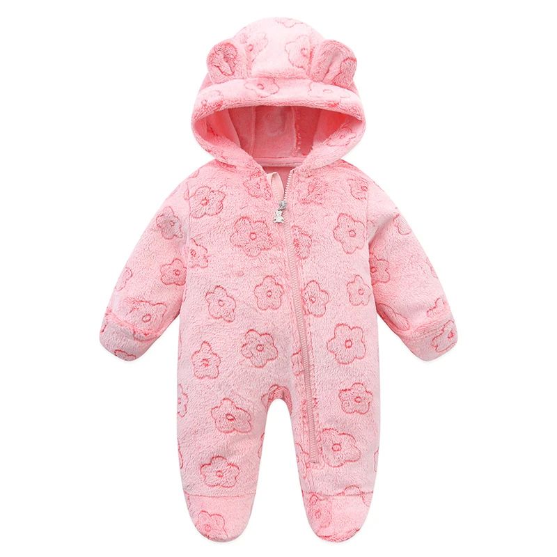 Newborn Baby Clothes Flannel Autumn Winter Baby Boys Girls Rompers Cartoon Newborn Bodysuit Soft Warm Jumpsuit for Babies 0-12M