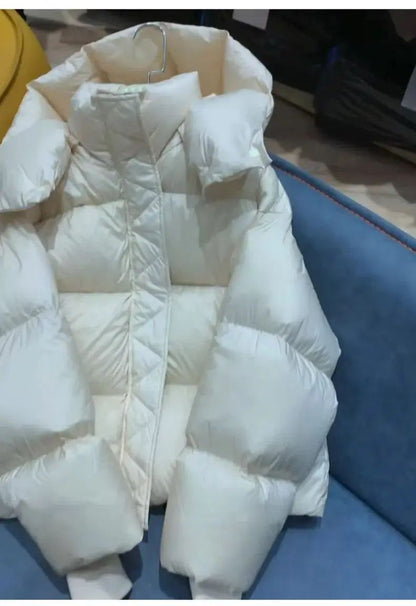 Hooded Cotton Jacket Women 2025 New Thickened Warm Long Sleeved Outwear Winter Korean Loose Solid Color Versatile Short Coat