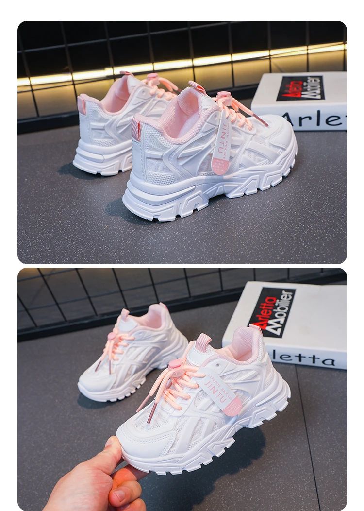 Girls Sneakers 2025 Children Casual Shoes Mesh Platform Designer Tennis Sneaker 6 To 12 Years Kids Sports Shoe for Girl