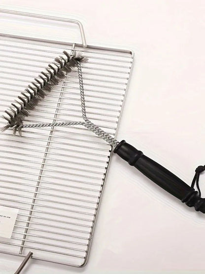 Barbecue Grill BBQ Brush Clean Tool Grill Accessories Stainless Steel Bristles Non-stick Cleaning Brushes Barbecue Accessories