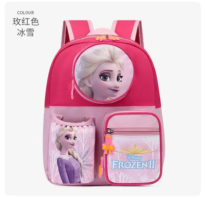 Kindergarten boys and girls schoolbags 3-9 years old children schoolbags cartoon animation Princess Elsa backpack