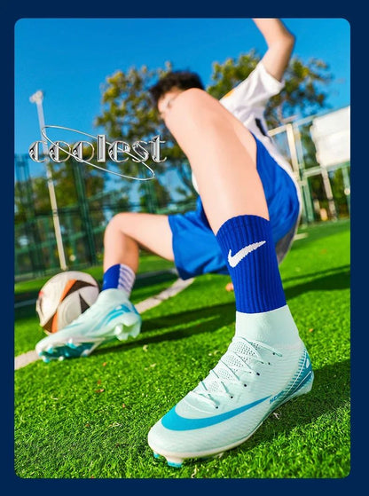 Men Soccer Shoes Society Professional Soccer Cleats Adult Fast Turf Training Football Shoes Outdoor Futsal Football Field Boots