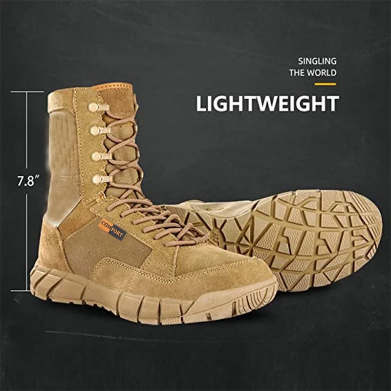 Botas Masculinas de Caminhada ao Ar Livre de Alta Qualidade Botas Táticas de Deserto Masculinas Botas Militares de Combate Masculinas