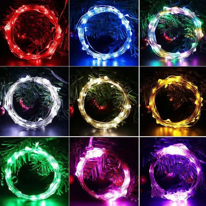 USB String Lights 8 Function Remote Control LED Fairy Lights Christmas Garland for New Year Wedding Party Tree Garden Decoration
