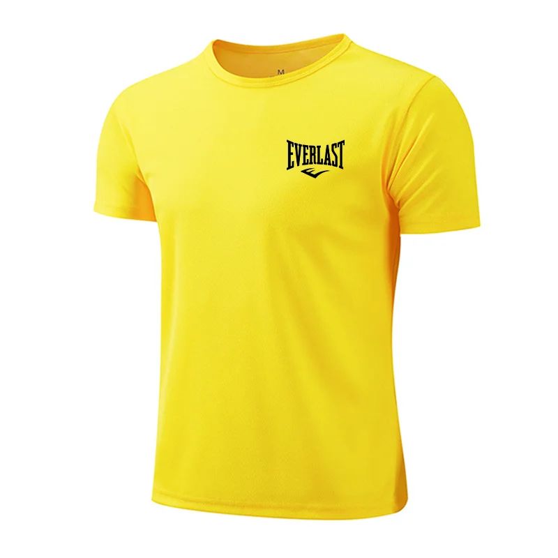 2025 Men's Summer Exercise Trainning Boxing T-shirts High Grade Breathable Quick Dry Short Sleeved Top Marathon Gym Fitness Tees