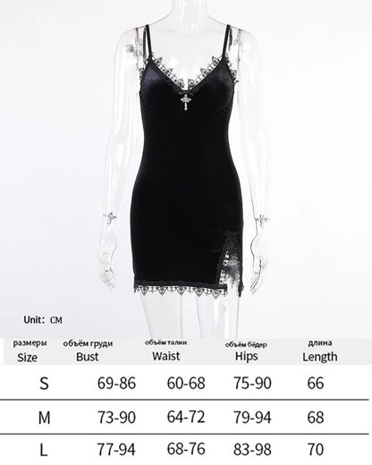 Dark Halloween Lace Dress Punk Trend Sexy Evening Dress Suspender Skirt For Women