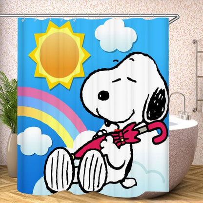Snoopy Bathroom Decorations and Accessories Curtains for Shower Bath Curtain Sets Full Set Anime 120x180cm