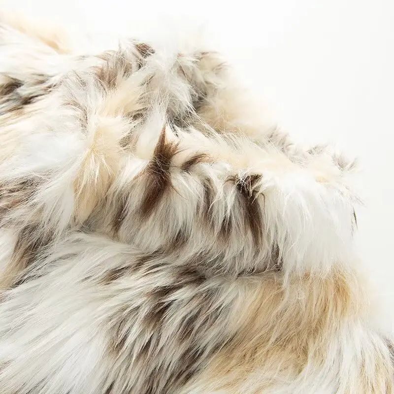 Animal Print Winter Women Artificial Fur Coat Street Style Fashion Elegant Lady Tops Jacket Casual Warm Clothing Streetwear