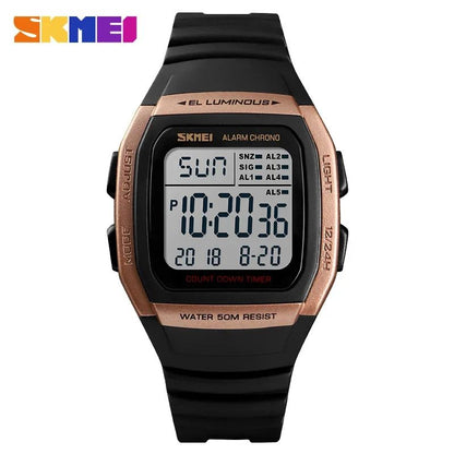SKMEI Men Wristwatch Casual Outdoor Male Clock Luminous montre homme Digital Dual Time Sport Mens Watches 1251 2100 1278