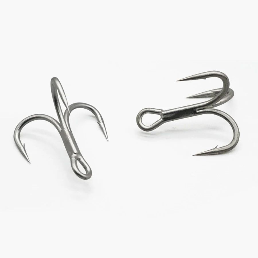 Anzol Triplo 4X para Pesca Pesada Traíra Anchova Salmão Rei Pesca 10 Peças 8# 6# 4# 2# 1# 1/0 2/0 3/0