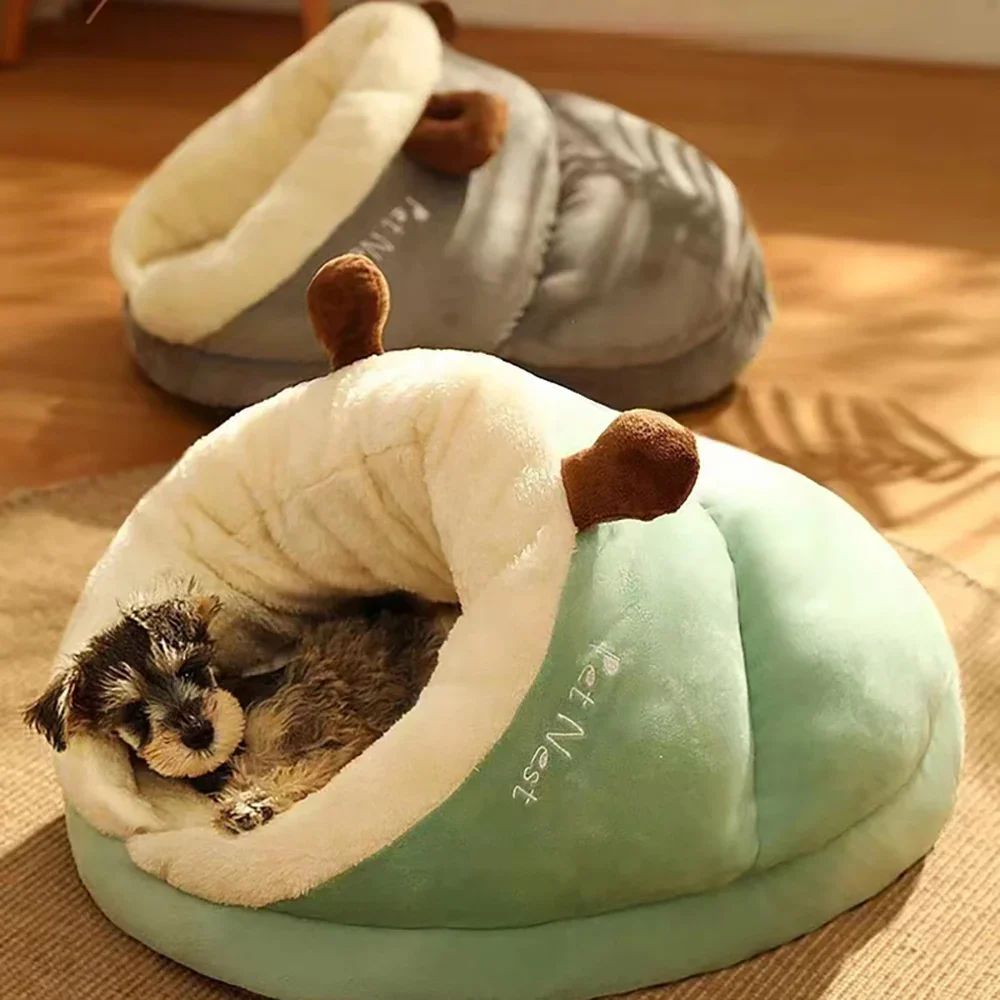 Cama Macia Winte Sofá Quente Pelúcia Casinha de Animais para Cães e Gatos Pequenos e Médios Ninho de Dormir Teddy Aconchegante Caverna para Filhotes Acessórios para Cães
