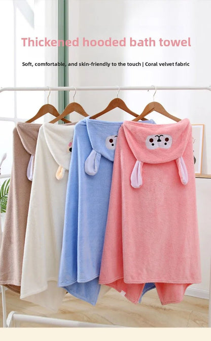 70x140CM Baby Bath Towel Hooded Ultra Soft Towel Highly Absorbent Bathrobe Blanket Toddlers Shower Gifts for Boys Girls