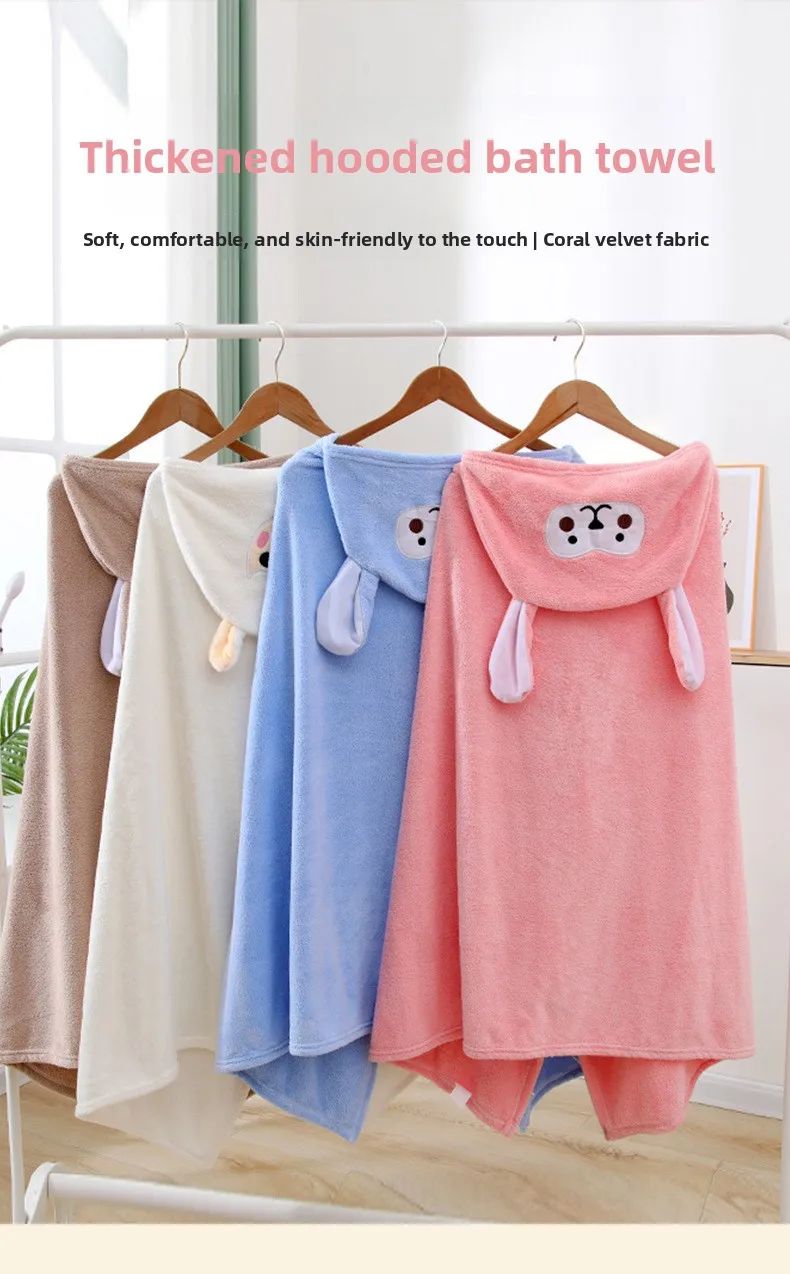 70x140CM Baby Bath Towel Hooded Ultra Soft Towel Highly Absorbent Bathrobe Blanket Toddlers Shower Gifts for Boys Girls