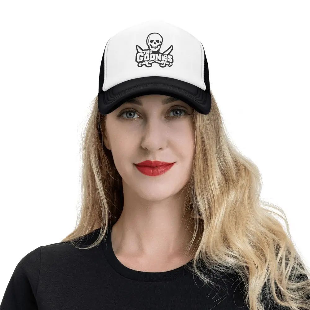 Bonés de Beisebol The Goonies Fashion Sun Caps Chapéu Caveira e Ossos Cruzados Bonés de Sol Respiráveis Bonés Snapback Atacado Novo Boné Trucker