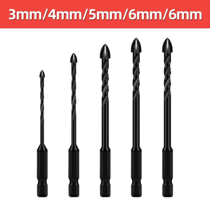 Cross Hex Tile Drill Bit For Glass Concrete Ceramic Tile Hole Opener Tunsten Carbide Hard Alloy Bits Set Tools 3 4 5 6 8 10 12mm
