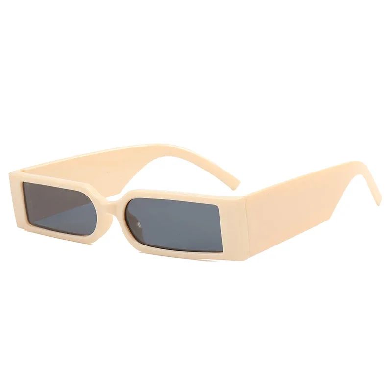 Óculos de Sol Retangulares de Luxo Masculinos Hip Hop Vintage Designer Shades Pretos Pequenos Personalidade UV400