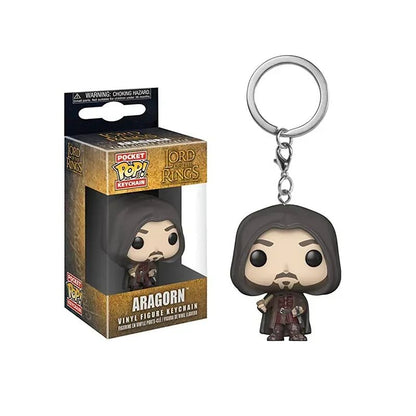 FUNKO POP Filmes O Senhor Dos Anéis Aragorn Chaveiro Pocket Pop Bonecos de Vinil Modelo Brinquedos Para Crianças Presente de Natal