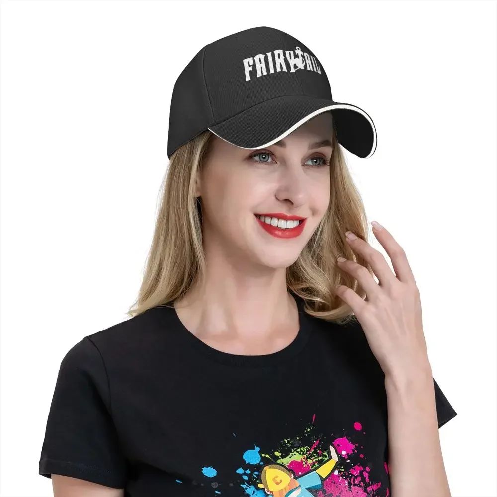 Boné Masculino Anime Fairy Tail Bonés de Moda Chapéus com Logotipo Asquette Homem Boné Pai para Homens Boné Trucker