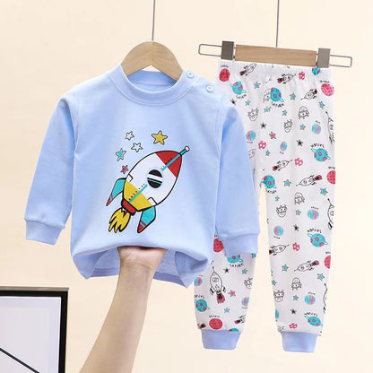 Animal Sleepwear Children Pajamas Sets Unisex Kids Autumn Clothing Durable Soft Warm Comfort Baby Fall Clothes Cartoon