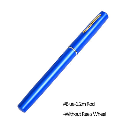 Vara de Pesca Retrátil Compacta Estilo Caneta 1M-1.6M Haste Telescópica Leve em Liga de Alumínio Portátil para Uso Externo Equipamento de Pesca