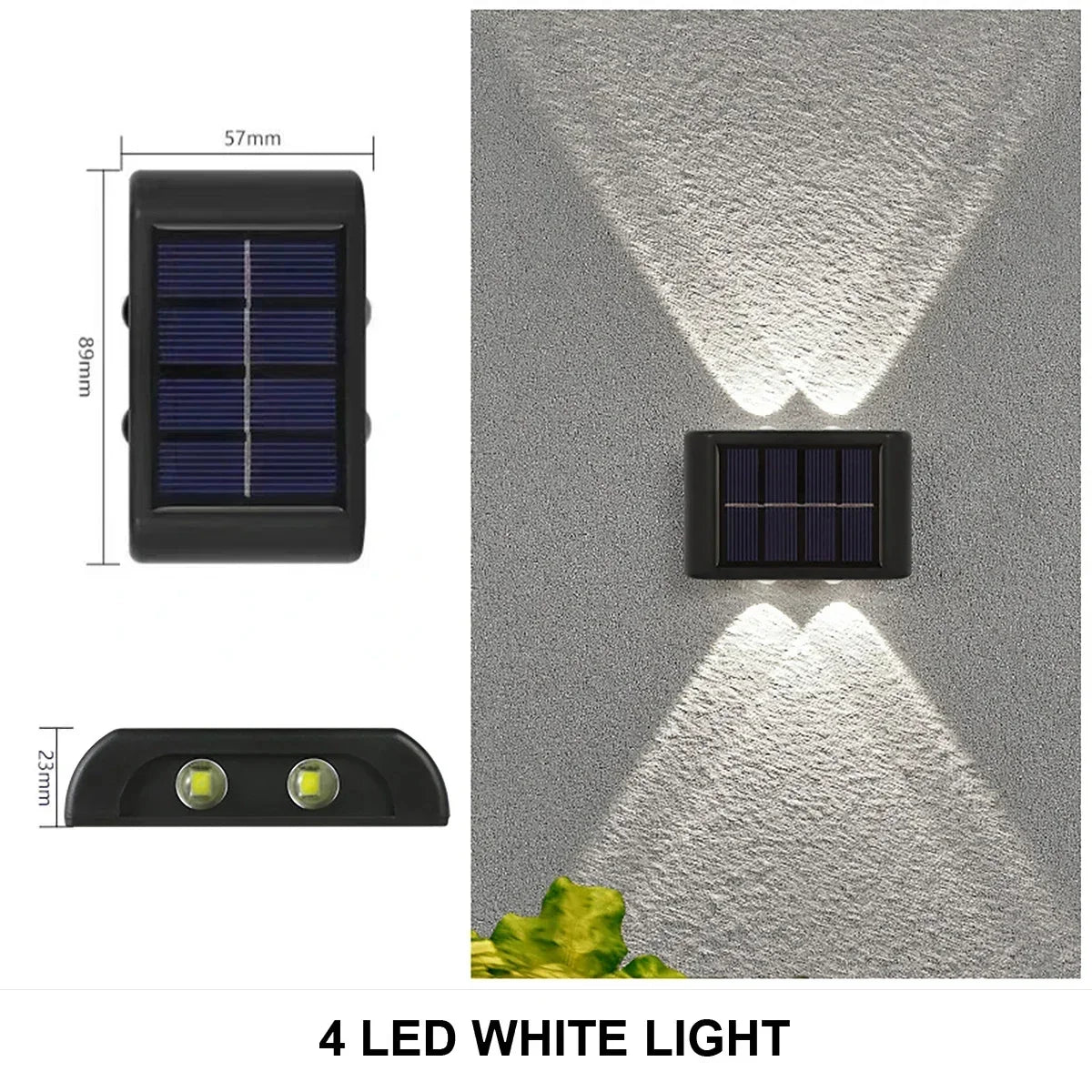 LED Solar Light Outdoor Waterproof Wall Lamp Up And Down Luminous Lighting for Garden Street Landscape Balcony Decor 1~4pcs