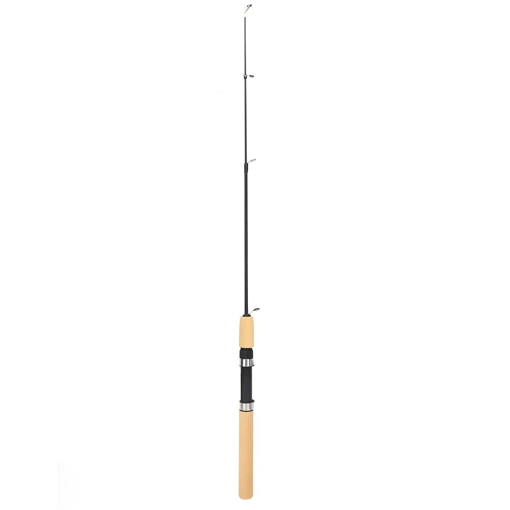 60/80/100cm Vara de Pesca no Gelo Portátil Vara de Carbono Leve para Rio Cabo Confortável Pesca de Carpa Pesca Equipamento de Pesca