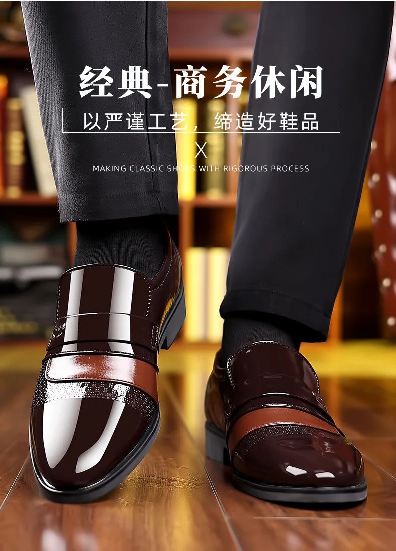 Luxury Mens Leather Shoes Retro Carved Lace-up Brogue Oxford Wedding Men Dress Shoes Male Formal Business Gentleman Office Shoes