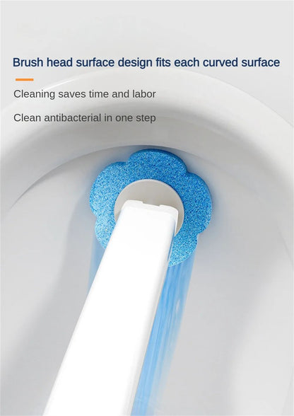 Disposable Toilet Brush Wall-Mounted Cleaning Tool for Bathroom Replacement Brush Head Toilet Cleaning Brush Set Wc Accessories