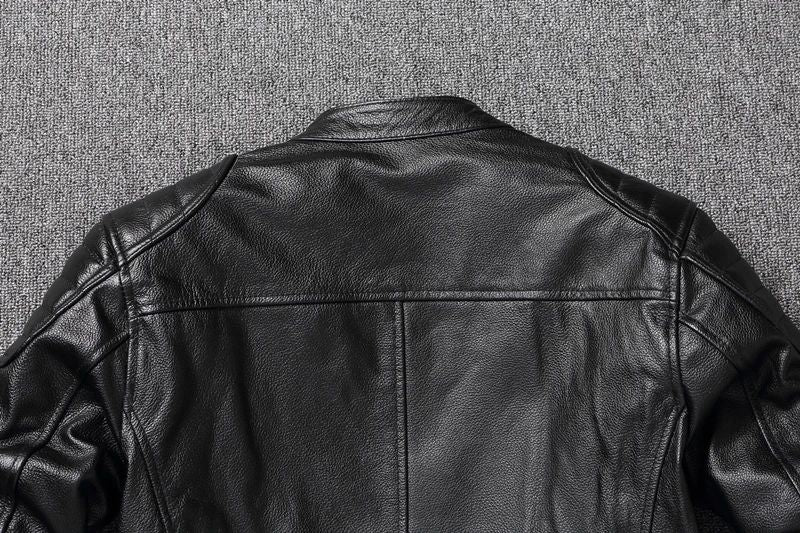 2025 New Leather Jacket Top Layer 100% Cowhide Leather Clothes Men's Stand Collar Motorcycle Clothes  Autumn Winter Plus Size