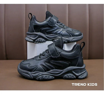 Children White Running Shoes Kids Fashion Sneakers PU Soft Breatheable Comfortable Boys Girls School Sports Shoes Size 26-37