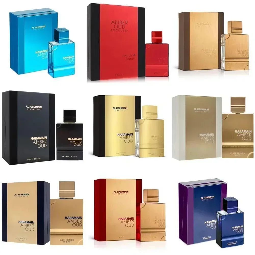 60ml Al Haramain Amber Oud Eau De Parfum Femmen Spray Original Árabes Perfumes Duradouro Nobre Masculino Feromônio Perfume Colônia Maquiagem