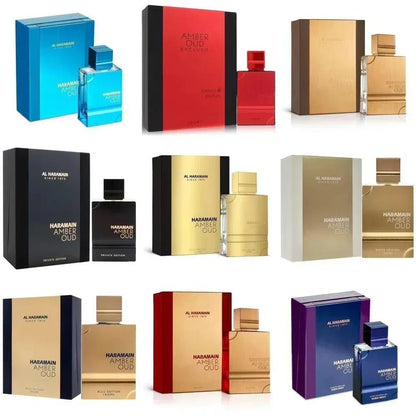 60ml Al Haramain Amber Oud Eau De Parfum Femmen Spray Original Árabes Perfumes Duradouro Nobre Masculino Feromônio Perfume Colônia Maquiagem