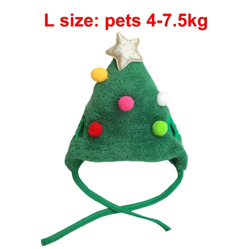1Pcs Chapéu de Natal Engraçado para Cães, Babadores de Papai Noel para Animais de Estimação, Fantasia de Cosplay para Festa de Ano Novo, Boné de Filhote, Cachecol para Gatos Fofos, Acessórios de Roupa, Presente
