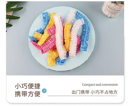 Toucas de Banho Descartáveis Acessórios para Sauna Transparentes e à Prova d'Água Toucas Descartáveis para Cabelo Produtos de Banheiro para Casa