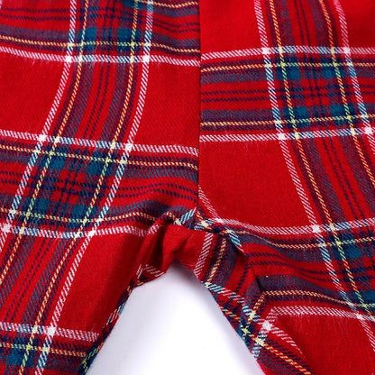 2025 Christmas Pyjamas Sets Kids Girls Boys Loungewear baby Pajamas Matching Family Pjs Winter Baby Soft Velvet Plaid Dress