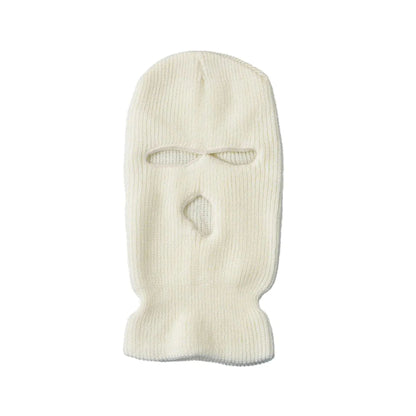 Men's Winter Knitted Balaclava, Windproof Ski Mask, Warm Wool Motorcycle Hat