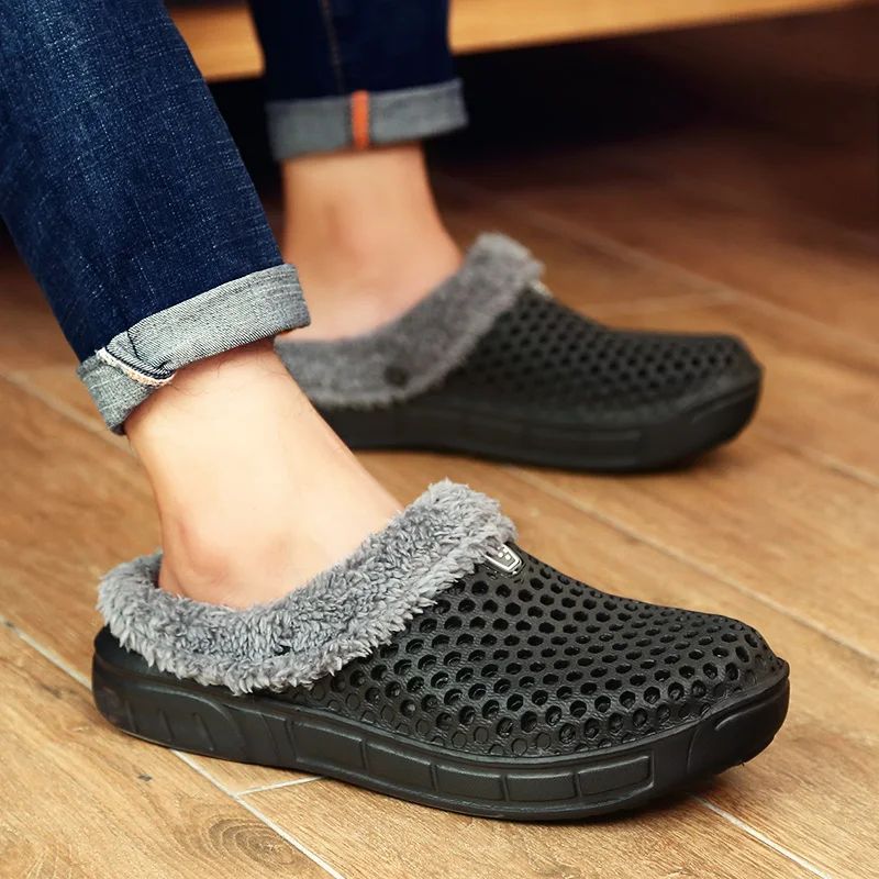 Winter Slippers Men Women Indoor Warm Shoes Non Slip Cotton Pantoffels Casual Clogs Slip on House Floor Slippers for Men
