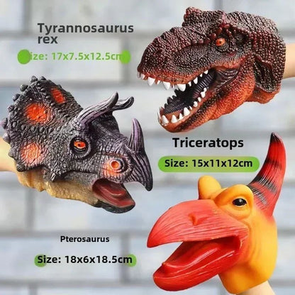 Fantoches de Mão Cabeça de Dinossauro Brinquedo Modelo T-Rex Mundo dos Dinossauros Modelo Animal Bonecos de Ação Brinquedo de Coleção para Crianças Presentes de Brinquedos de Pelúcia