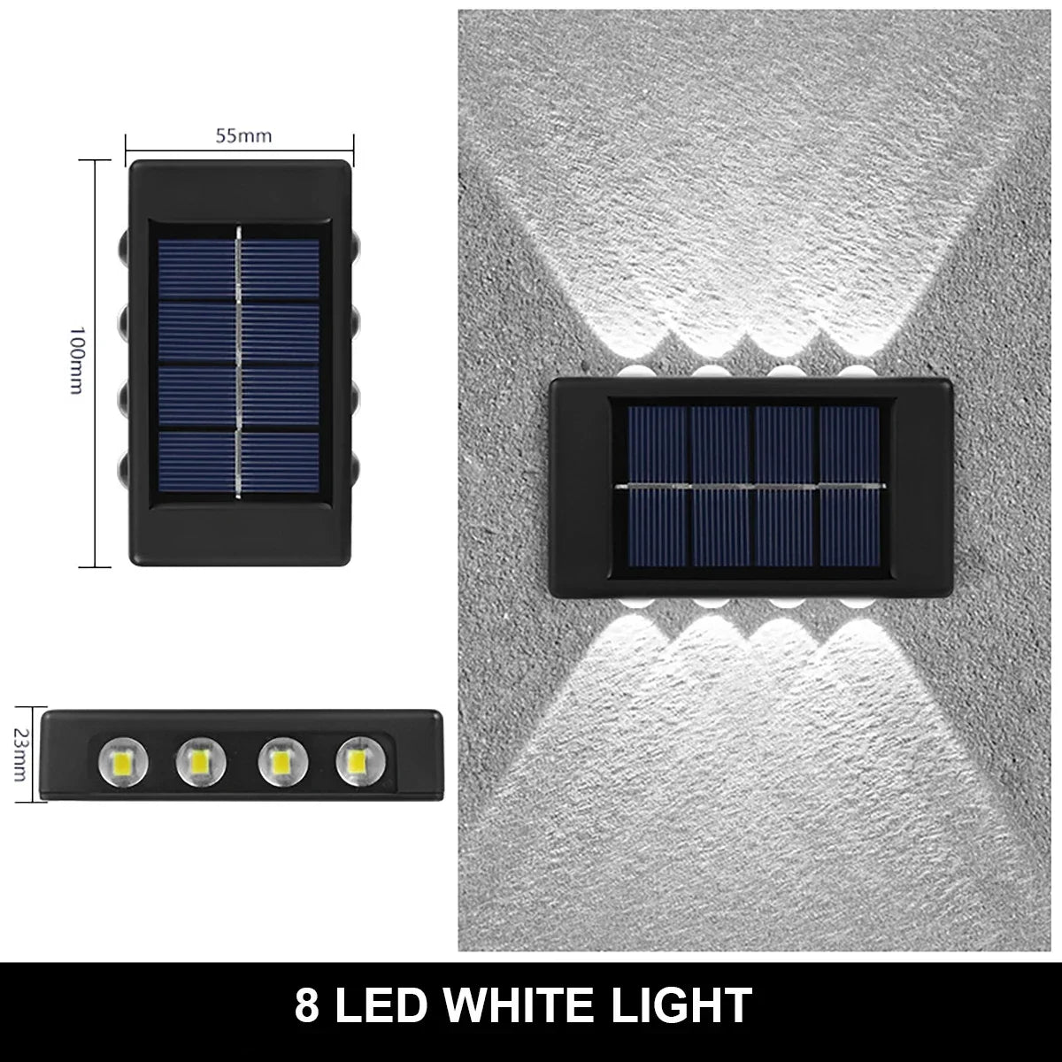 LED Solar Light Outdoor Waterproof Wall Lamp Up And Down Luminous Lighting for Garden Street Landscape Balcony Decor 1~4pcs