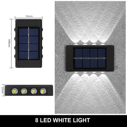 LED Solar Light Outdoor Waterproof Wall Lamp Up And Down Luminous Lighting for Garden Street Landscape Balcony Decor 1~4pcs