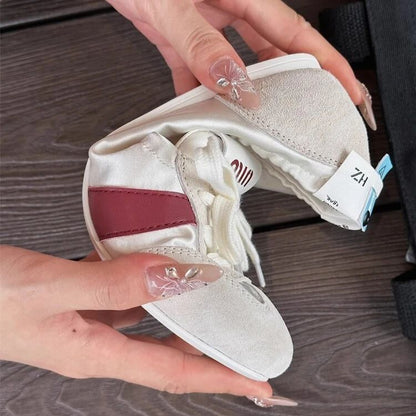 Women's Casual Sneakers Summer Cozy Shallow Ballet Flats Shoes 2025 New Women Lace Up Sport Shoes Zapatos De Mujer