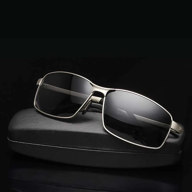 AORON Alloy Men Polarized Sunglasses Women Male Luxury UV400 Goggles Brand Design Metal Frame Glasses Driving