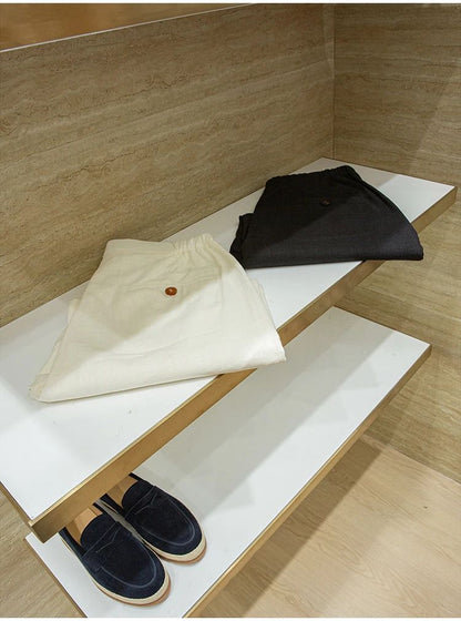 Ramie cotton blend comfortable and breathable summer drawstring casual linen shorts