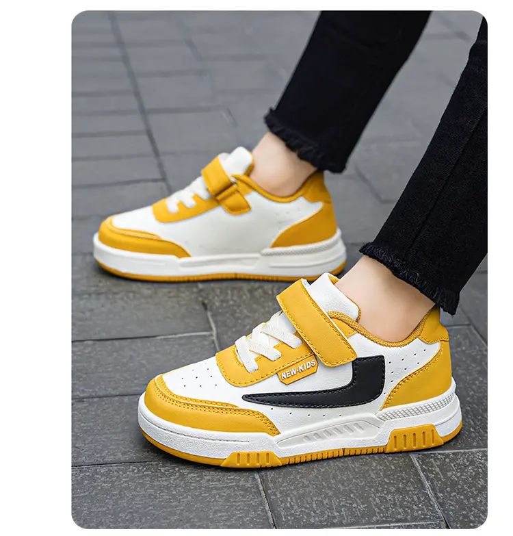 Spring and Autumn Running Sneakers for Kids Non-slip Shoes for Boys Sneakers Leather Kids Tennis Hugh Fashion Mesh Kids Shoes