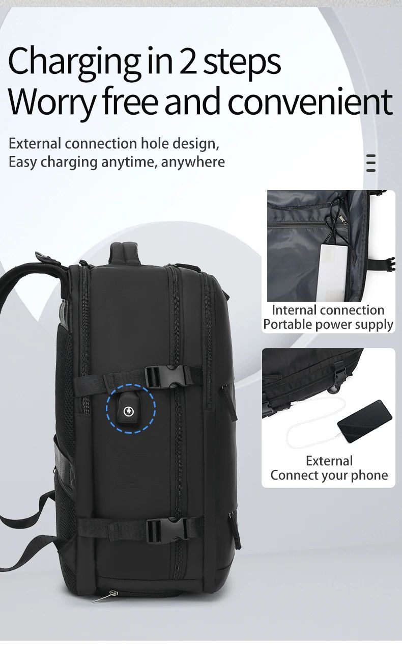 Mochila de Viagem Grande Mochila de Bordo Mochila de Caminhada Impermeável para Esportes ao Ar Livre Mochila Casual, Mochila Escolar